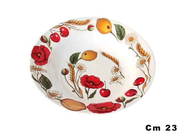 IBCT PIATTO FONDO MEL CM.23 PAPAVERI 