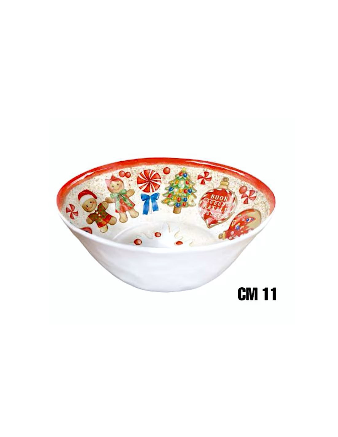 IBCT INSALATIERA MELAMINA D.11 MARZAPANE NATALE