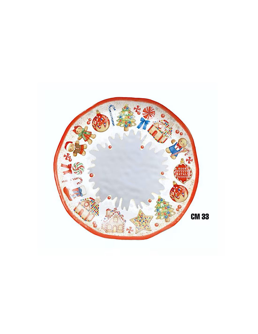 IBCT PIATTO PANETTONE DM.33 MARZAPANE NATALE IN MELAMINA