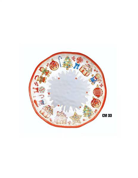 IBCT PIATTO PANETTONE DM.33 MARZAPANE NATALE IN MELAMINA