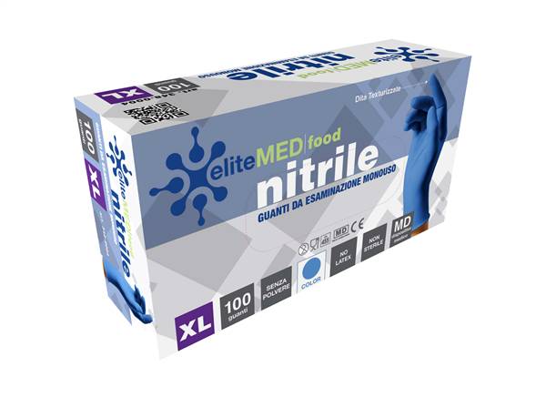 BIO GUANTI NITRILE BLU 100PZ TAGLIA XL 