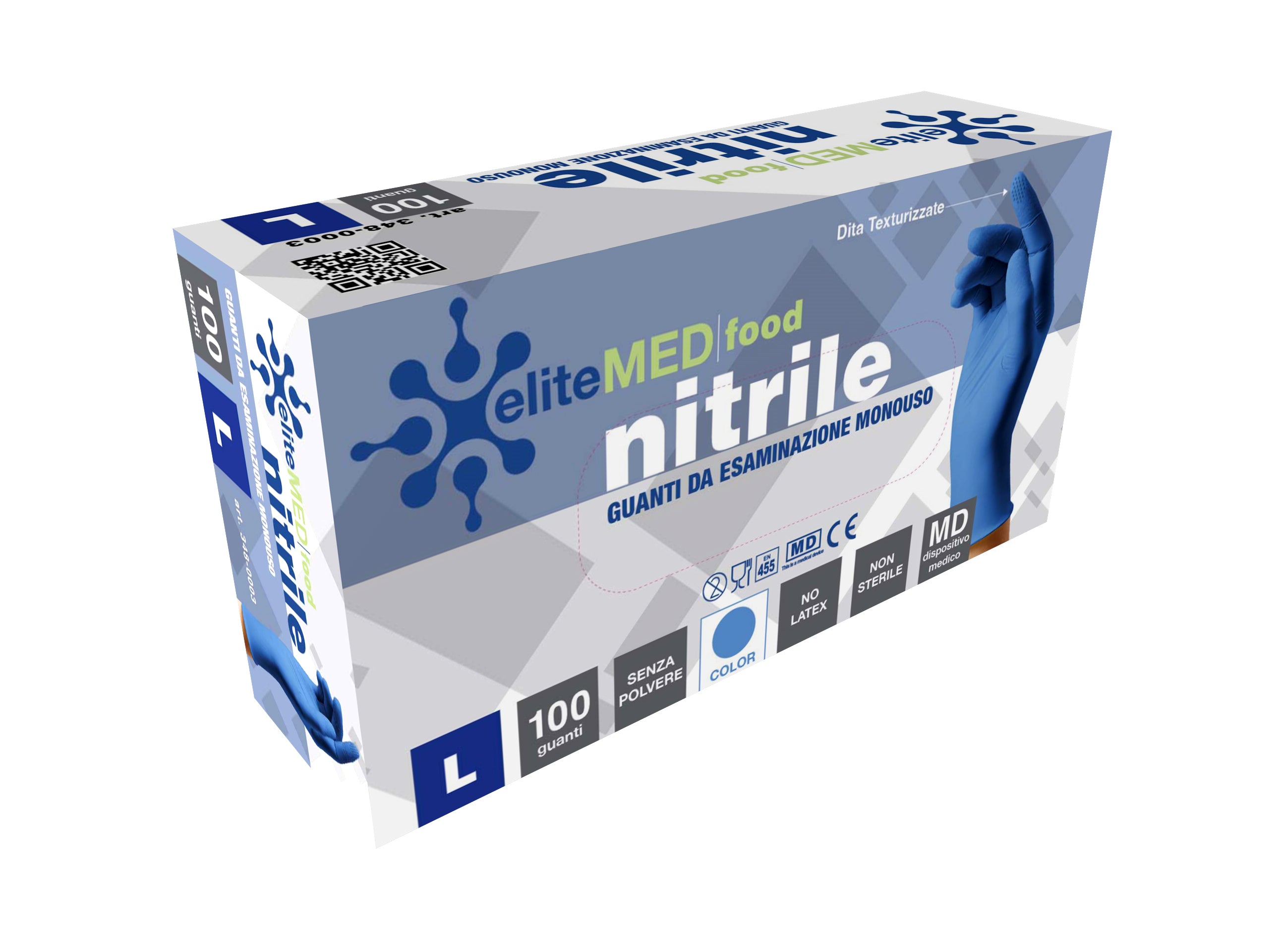 BIO GUANTI NITRILE BLU 100PZ TAGLIA L