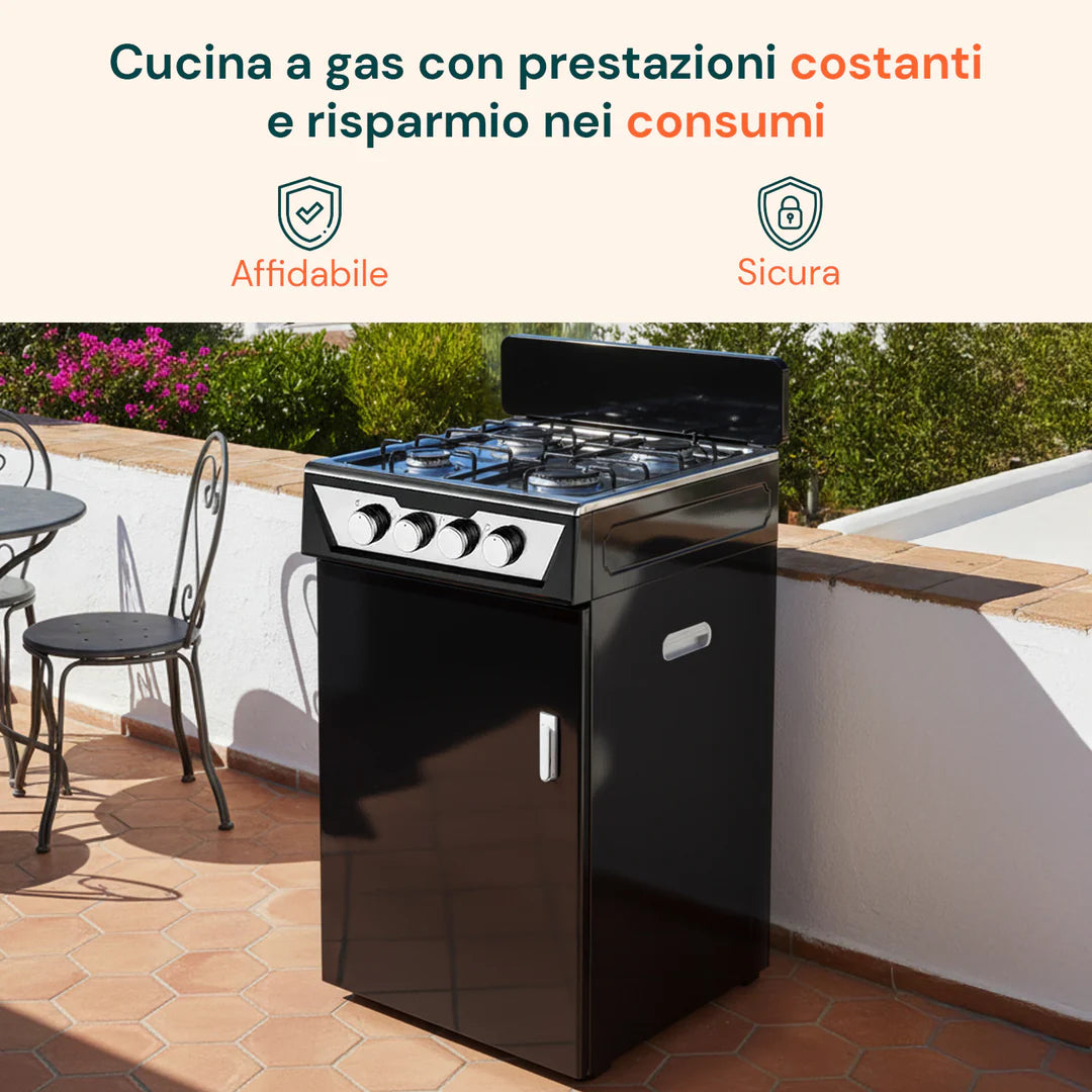 STAYLUX CUCINA 4 FUOCHI C/MOBILE NERA