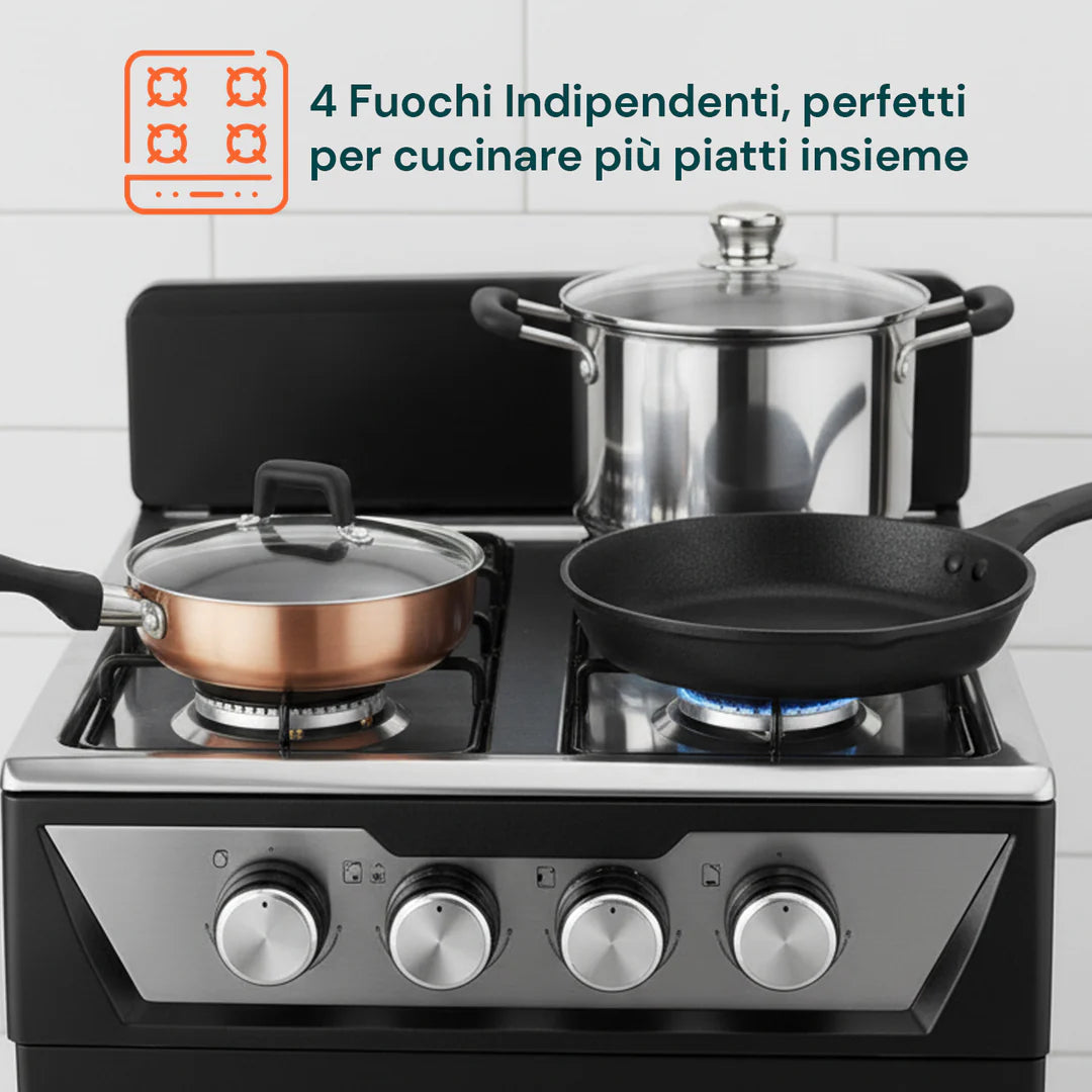STAYLUX CUCINA 4 FUOCHI C/MOBILE NERA