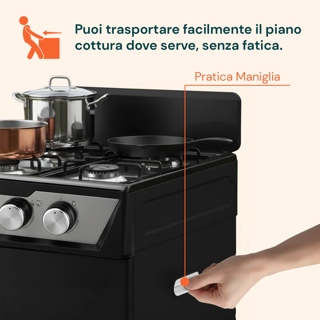 STAYLUX CUCINA 4 FUOCHI C/MOBILE NERA
