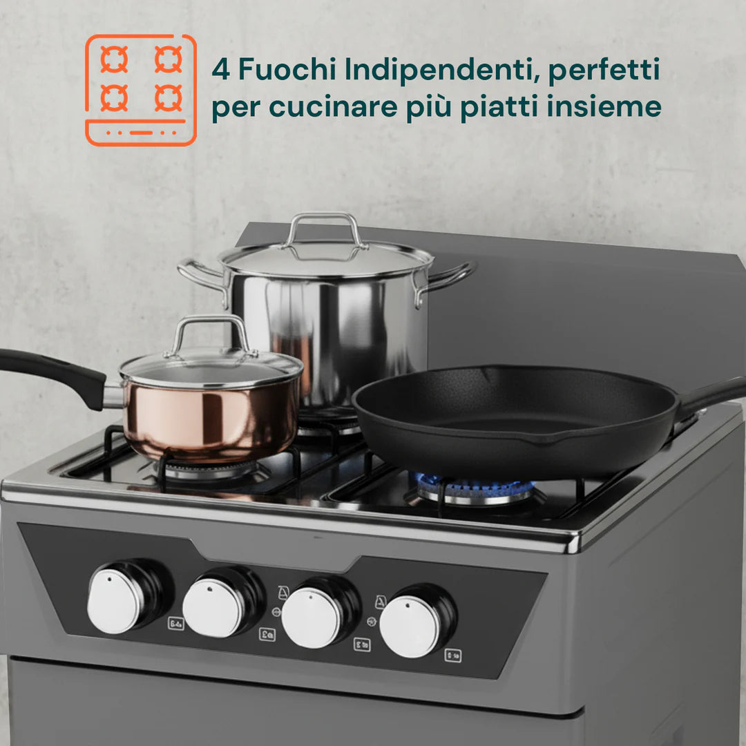 STAYLUX CUCINA 4 FUOCHI C/MOBILE GRIGIA