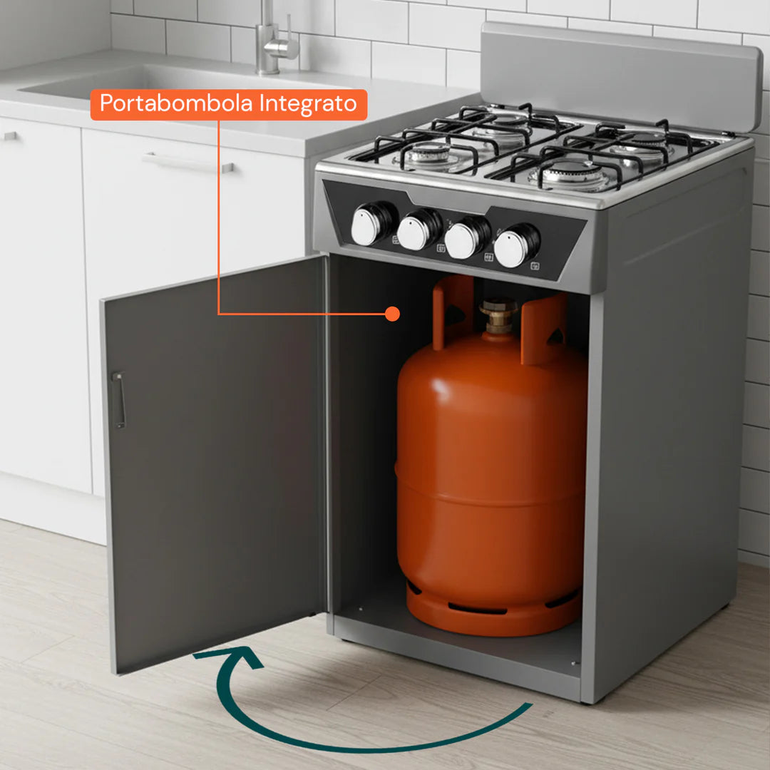 STAYLUX CUCINA 4 FUOCHI C/MOBILE GRIGIA