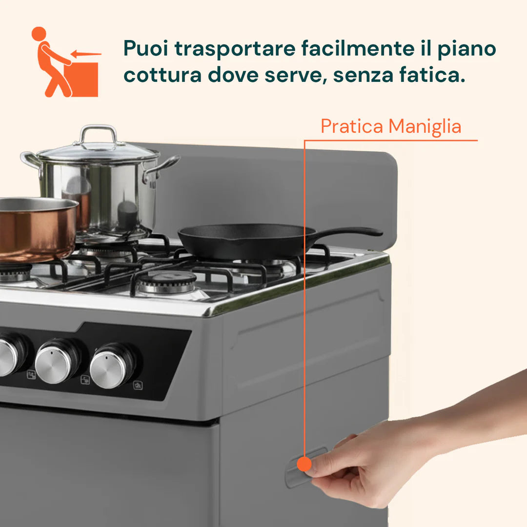 STAYLUX CUCINA 4 FUOCHI C/MOBILE GRIGIA