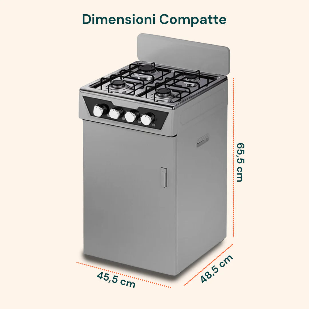 STAYLUX CUCINA 4 FUOCHI C/MOBILE GRIGIA