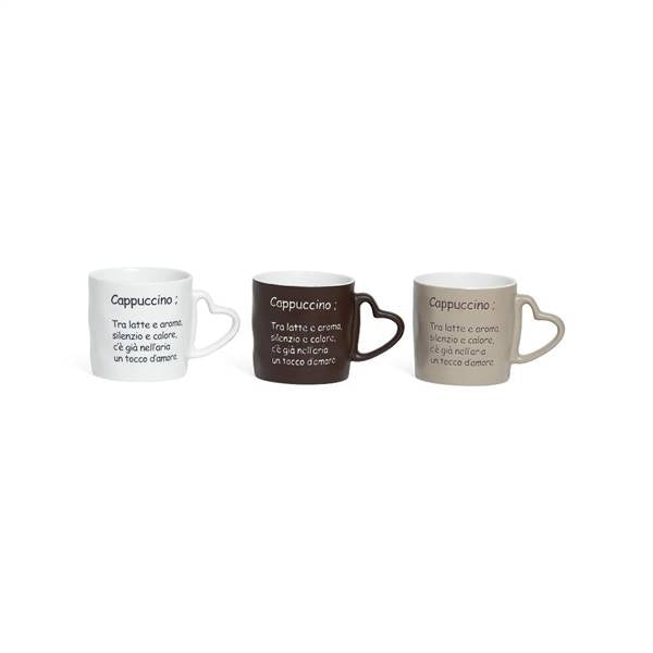 MERCURY TAZZA MANICO CUORE 320ML PORCELL