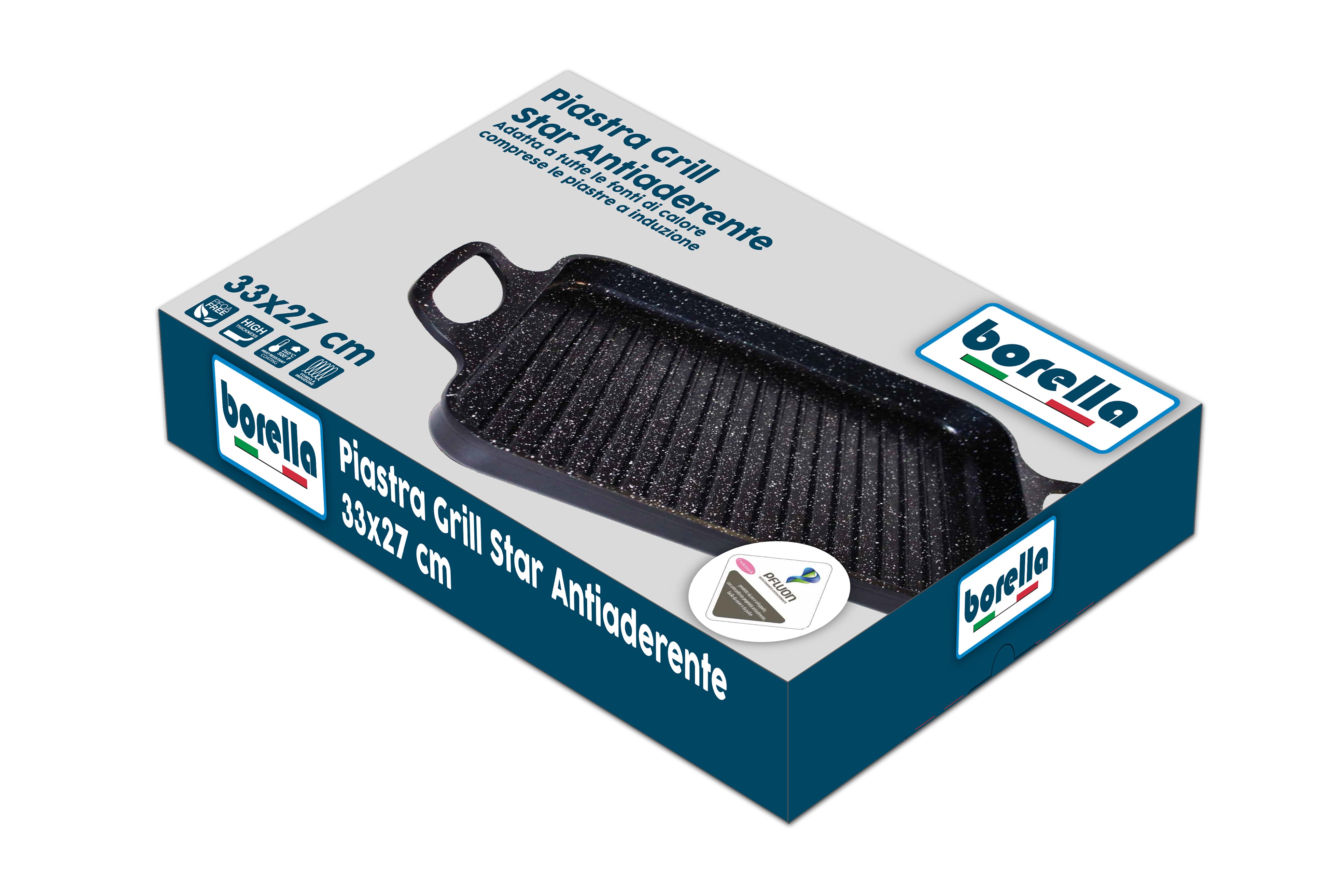 BORELLA PIASTRA GRILL STAR CM.33X27 ANTI 24994