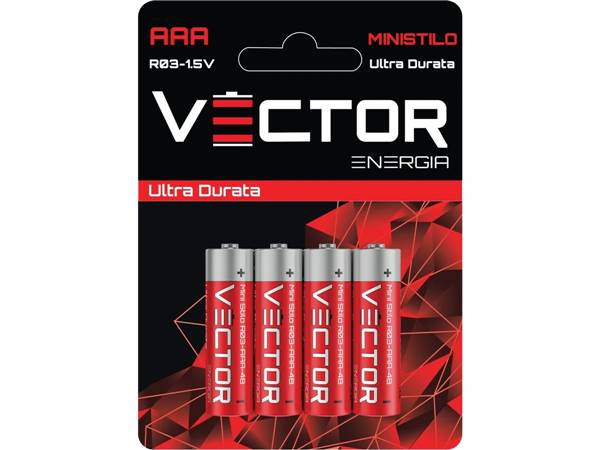 VECTOR PILE ZINCO MINISTILO 4PZ 