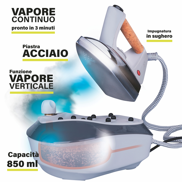 KOOPER FERRO DA STIRO A VAPORE 2000W CON CALDAIA E VAPORE CONTINUO