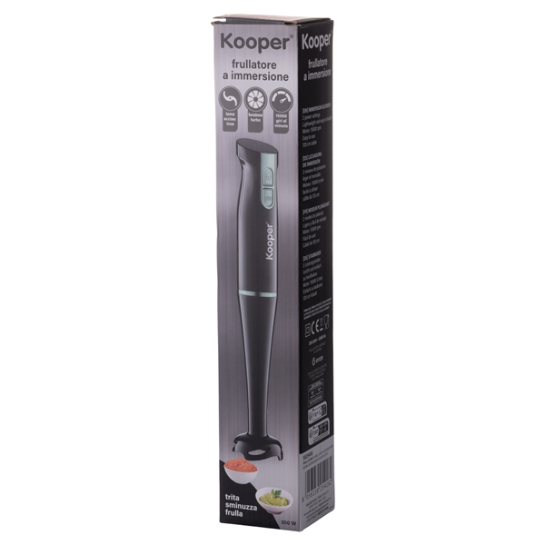 KOOPER FRULLATORE IMMERSIONE 300W NERO 2 VELOCITA