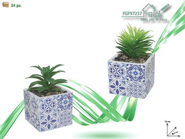 FGF VASO TERRACOTTA CON PIANTINE ASS 