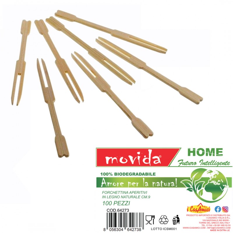 MOVIDA FORCHETTINA LEGNO 100PZ