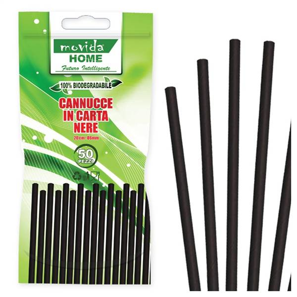 MOVIDA CANNUCCE BIO 50PZ NERE 
