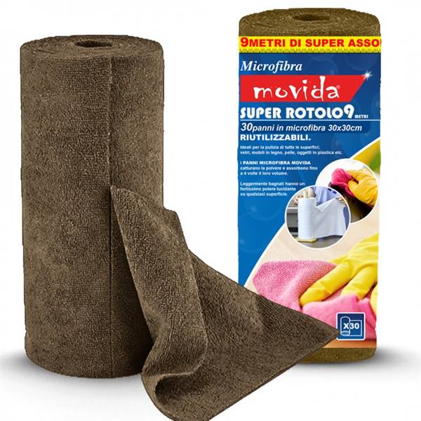 MOVIDA ROTOLO MICROFIBRA 9MT 30PZ 30X30 