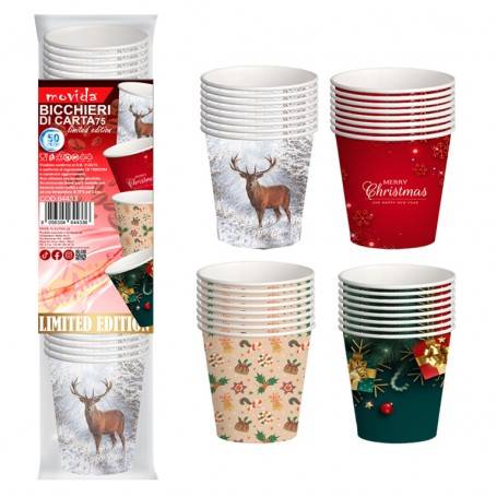 MOVIDA BICCHIERE BIO 75ML NATALE 50PZ 