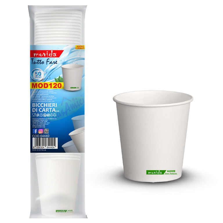 MOVIDA BICCHIERE BIO 120ML CAFFE' 50PZ