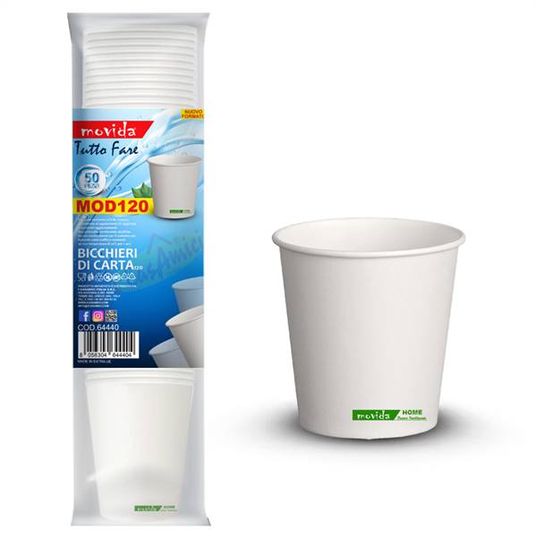 MOVIDA BICCHIERE BIO 120ML CAFFE' 50PZ 