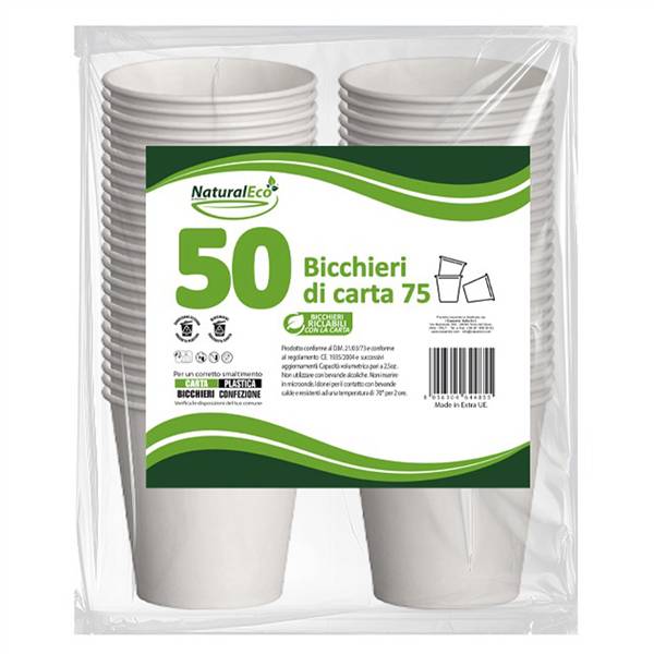 MOVIDA BICCHIERE BIO 75ML NATURAL 50PZ 
