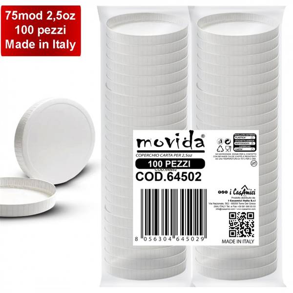 MOVIDA COPERCHIO 100PZ CAFFE' 0,75 