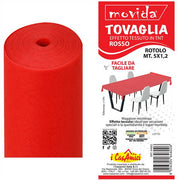 MOVIDA TOVAGLIA ROTOLO TNT 5X1,2 ROSSO 