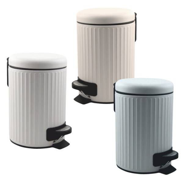 PRATIKO PATTUMIERA DA BAGNO MOD.LINE 3LT BIANCO/GRIGIO/TORTORA