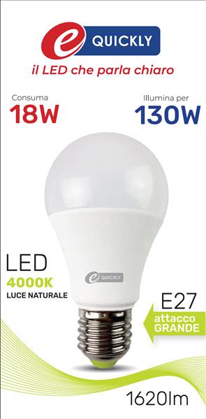 HD GOCCIA LED A60 E27 18W 4000K ART.Q-1075