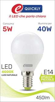 HD SFERA LED P45 E14 5W 4000K ART.Q-1014