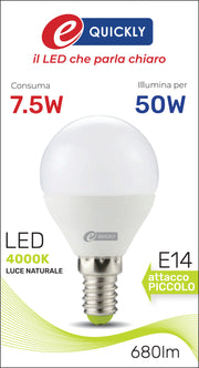 HD SFERA LED P45 E14 7.5W 4000K ART.Q-1017