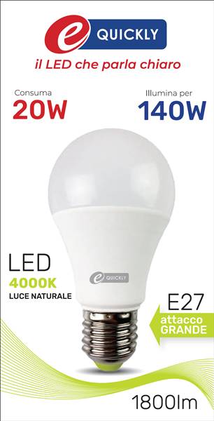 HD GOCCIA LED A65 E27 20W 4000K ART.Q-1078