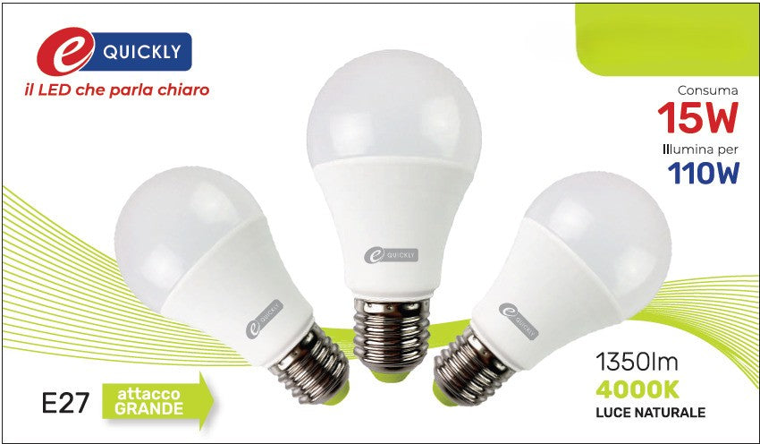 HD GOCCIA LED A60 E27 15W 4000K ART.Q3-1011