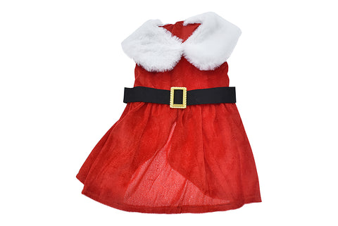 PARTENOPE VESTITINO NATALE PER ANIMALI IN VELLUTO LUNGHEZZA 36 X 23 CM. - Infinity Home Store