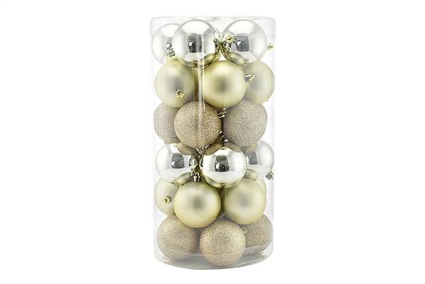 PARTENOPE BOX 30 SFERE 7CM CHAMPAGNE 