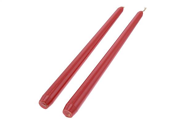 PARTENOPE SET 2 CANDELE 30CM ROSSO 