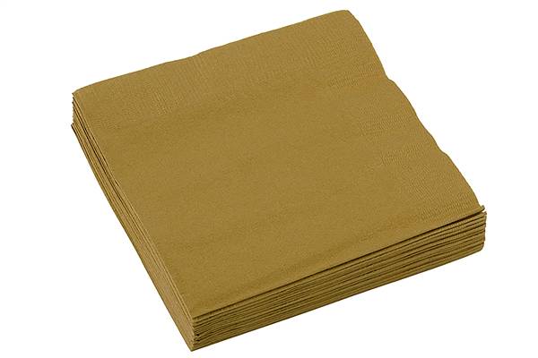 PARTENOPE SET 20 TOVAGLIOLI 33X33CM ORO 