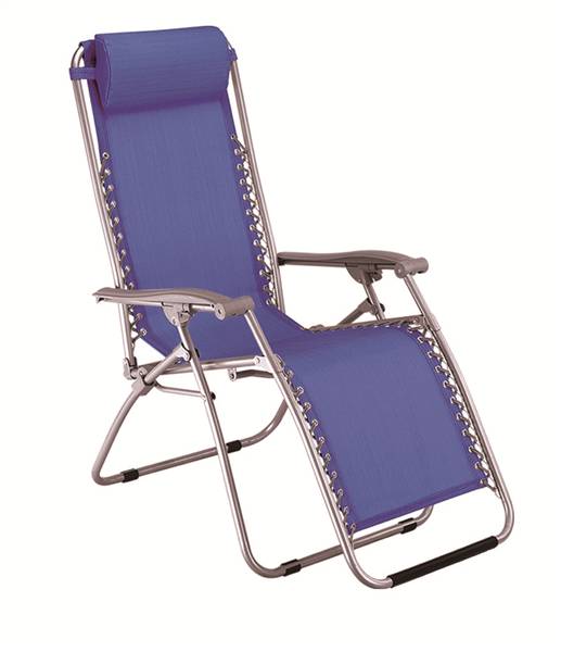 GFC POLTRONA RELAX VIRTUS BLU HU-099W CM.90-165X65X113H TUBO DM.25