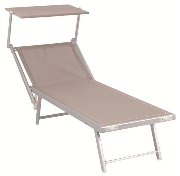 GFC LETTINO MARE POOL PANNA HU-004 CM.189X61X40H TUBO 42X42 2 POSIZIONI