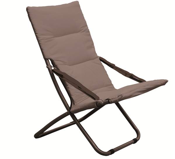 GFC SEDIA RELAX IMBOTTITA TORTORA HU-064 CM.60X47X92H TUBO DM.25