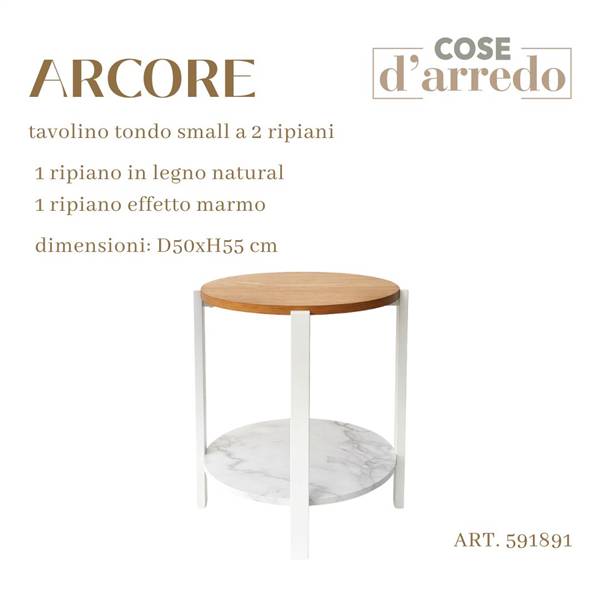 CS TAVOLINO TONDO ARCORE 2 RIP SMALL 50XH55 CM