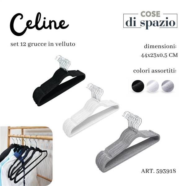 CS GRUCCE 12PZ IN VELLUTO CELINE COL.ASS 