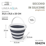 CS SECCHIO LINEA AQUA PIEGHEVOLE 10LT 31,5X31,5X23CM