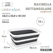 CS BACINELLA LINEA AQUA PIEGHEVOLE 16LT 48,3X33,9X18CM