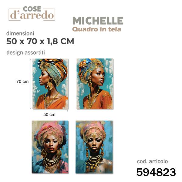 CS QUADRO TELA MICHELLE 50X70 ASS. 