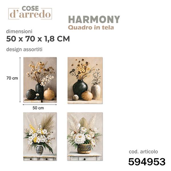 CS QUADRO TELA HARMONY 50X70 ASS. 