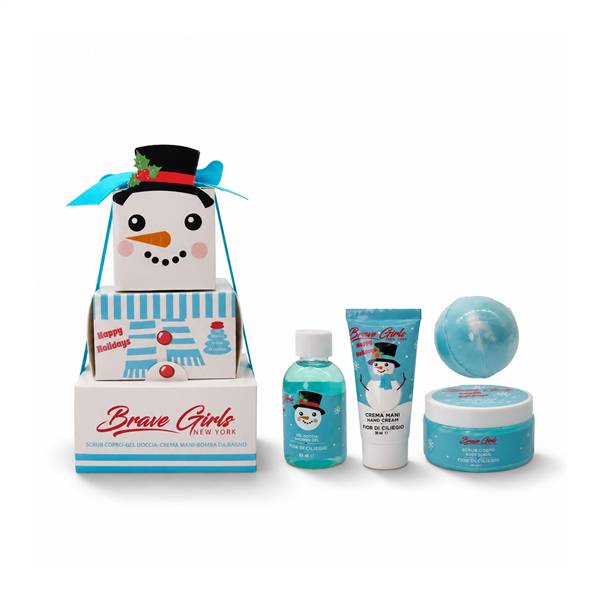 BRAVE SET REGALO PUPAZZO NEVE 4PZ CILIEG 