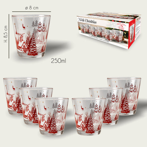 ARCA BICCHIERI 6PZ 25CL CHRISTMAS NORDIC
