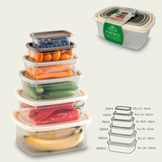 ARCA CONTENITORI 6PZ RETTANGOLARE